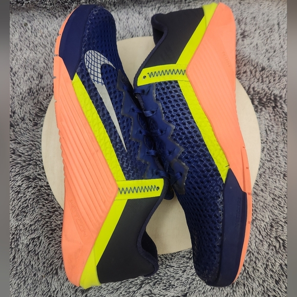Nike Metcon 6 Royal Blue Coral Yellow Athletic Shoes Men's Size 13 - Picture 5 of 9